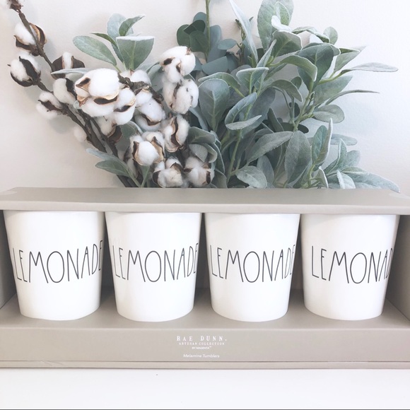 Rae Dunn Other - RAE DUNN | Set Of 4 LEMONADE Cups Tumblers